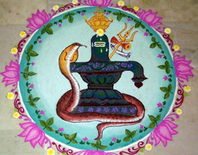 Shiva Rangolis