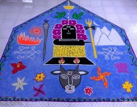 Lord Shiva Rangolis