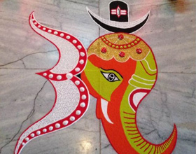 Shiva Rangoli