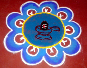 Lord Shiva Rangoli